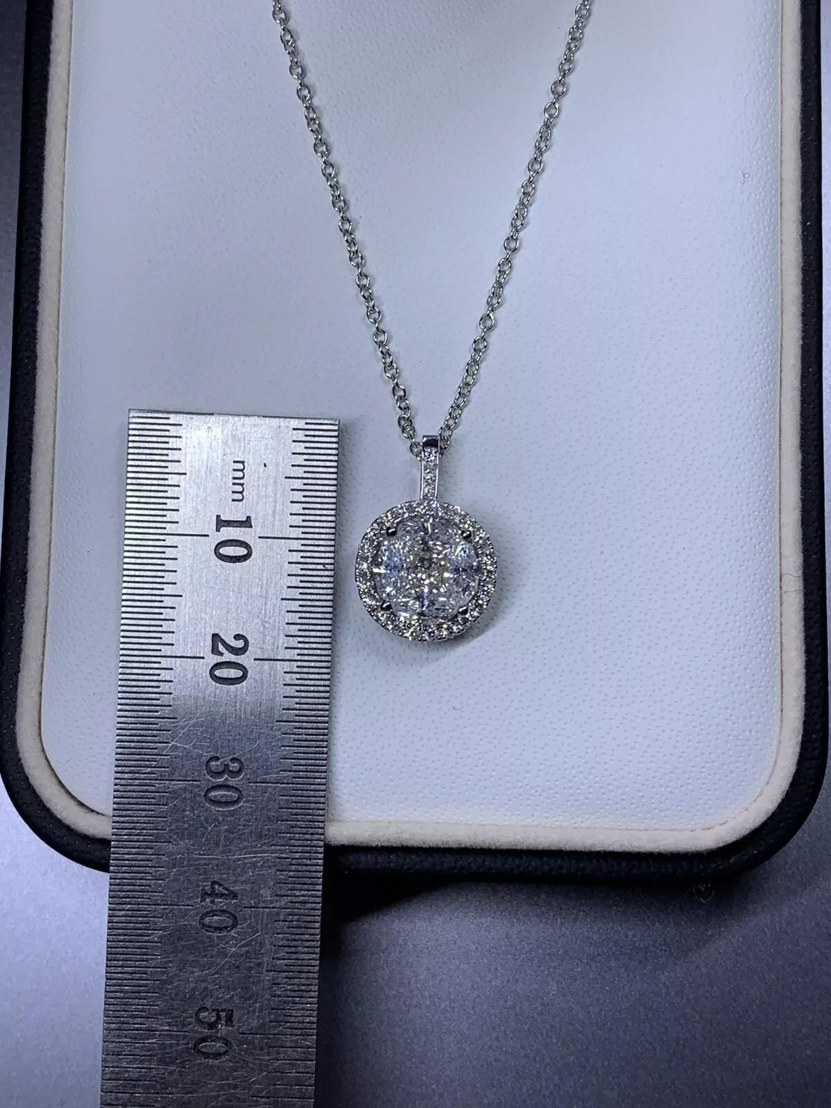 1,20ct Bague de fiançailles avec pendentif en or blanc 18 carats, diamants ronds et marquises. Unisexe en vente