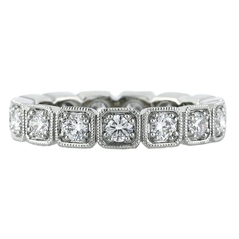 1.20ct Round Brilliant Cut Diamond Eternity Band in Platinum