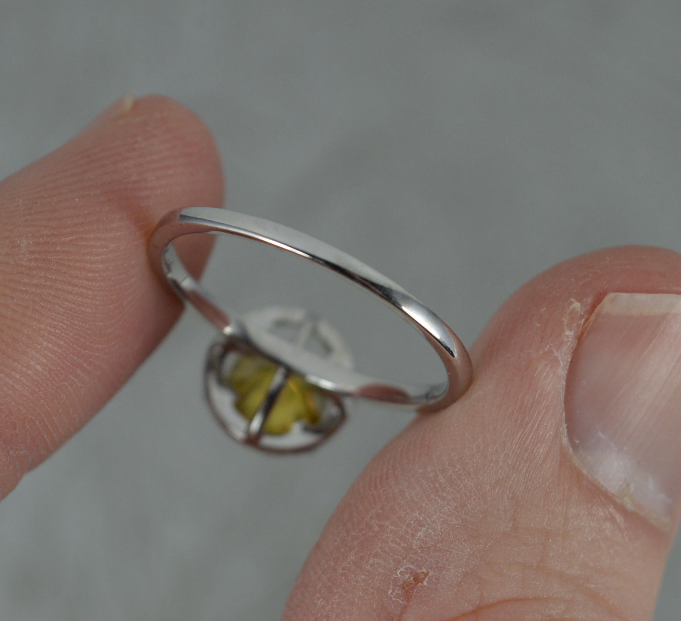 1.20ct Yellow Diamond 14ct White Gold Halo Target Engagement Ring 1