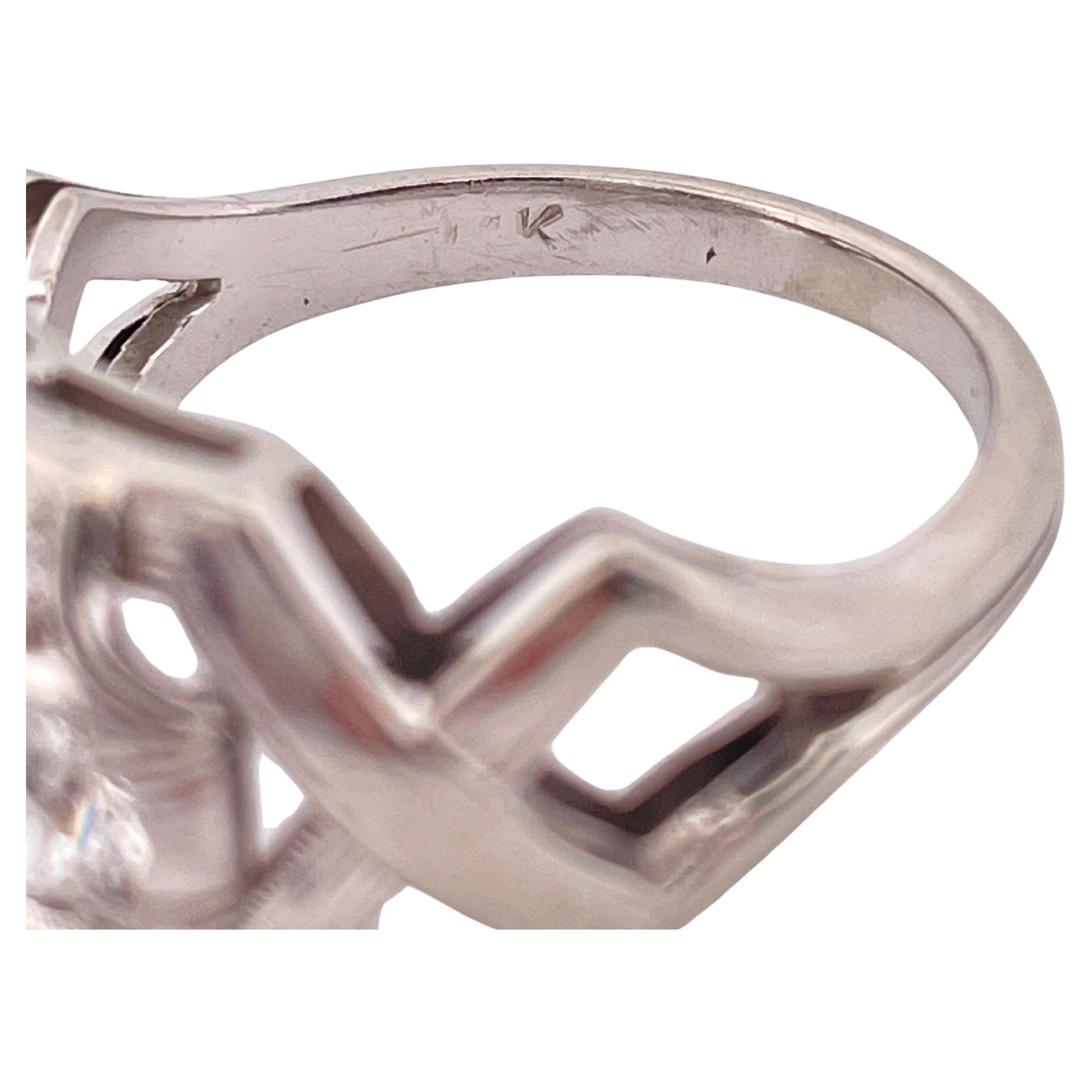 1,20ctw H/I SI2 Altschliff-Diamant-Ring in 14K Weißgold gesetzt im Angebot 3