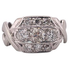 1,20ctw H/I SI2 Altschliff-Diamant-Ring in 14K Weißgold gesetzt