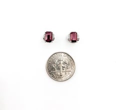 1,20 Karat Rubine & Diamant-Ohrstecker aus Weißgold