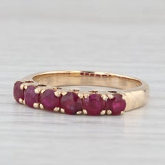 1.20ctw Ruby Stackable Ring 18k Yellow Gold Size 7.25