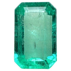 1,21 Karat 8,5x5 mm natürlicher kolumbianischer Smaragd - Langer Schliff Medium Grüner Mai