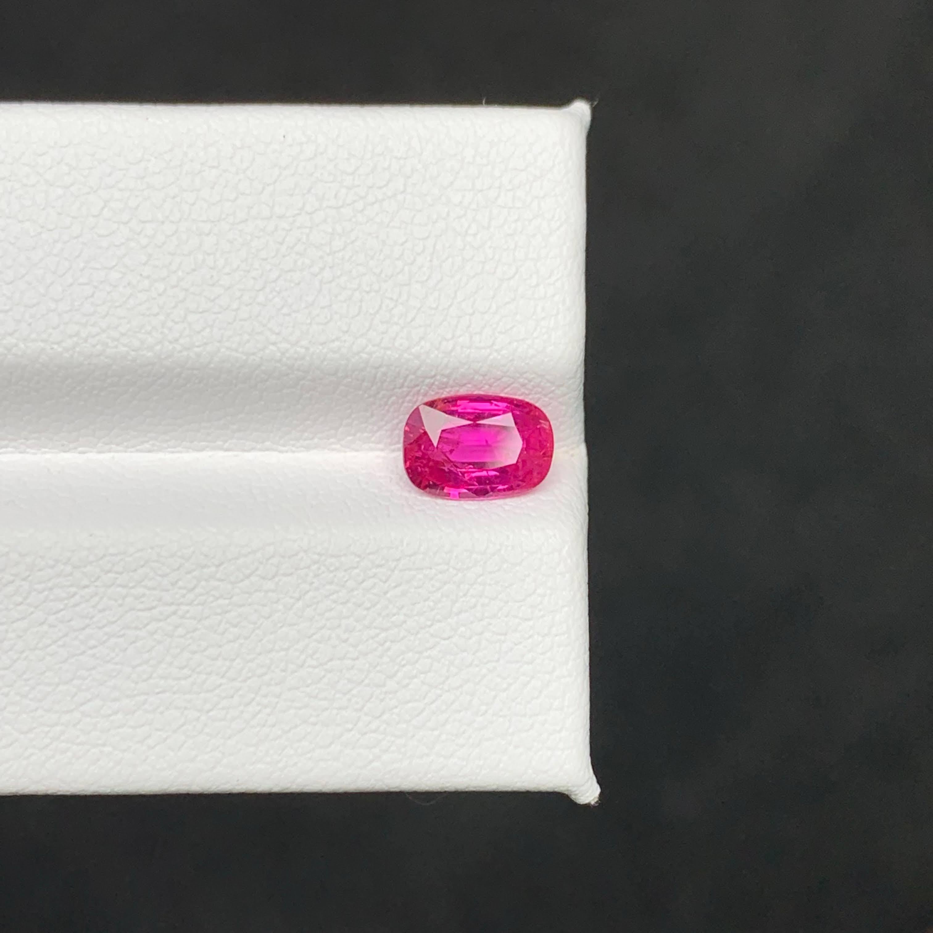 1.21 Carat AIG Certified Natural Pinkish Red Ruby Cushion Cut Afghan Gemstone For Sale 5