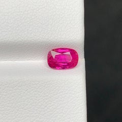 1.21 Carat AIG Certified Natural Pinkish Red Ruby Cushion Cut Afghan Gemstone