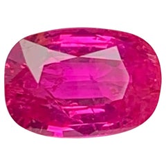 1.21 Carat AIG Certified Natural Pinkish Red Ruby Cushion Cut Afghan Gemstone