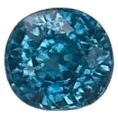 Zircon bleu ciel naturel de 1,21 carat, taille coussin
