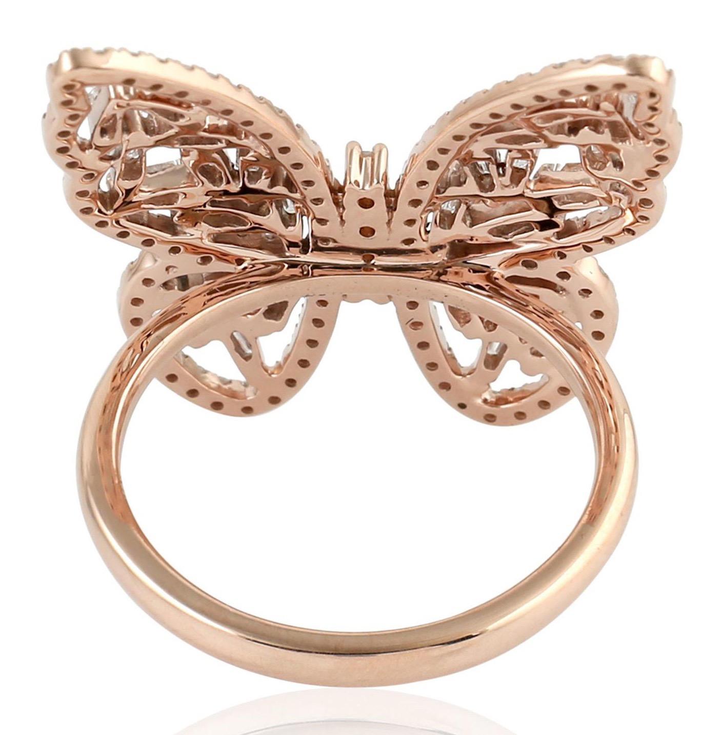 butterfly baguette ring