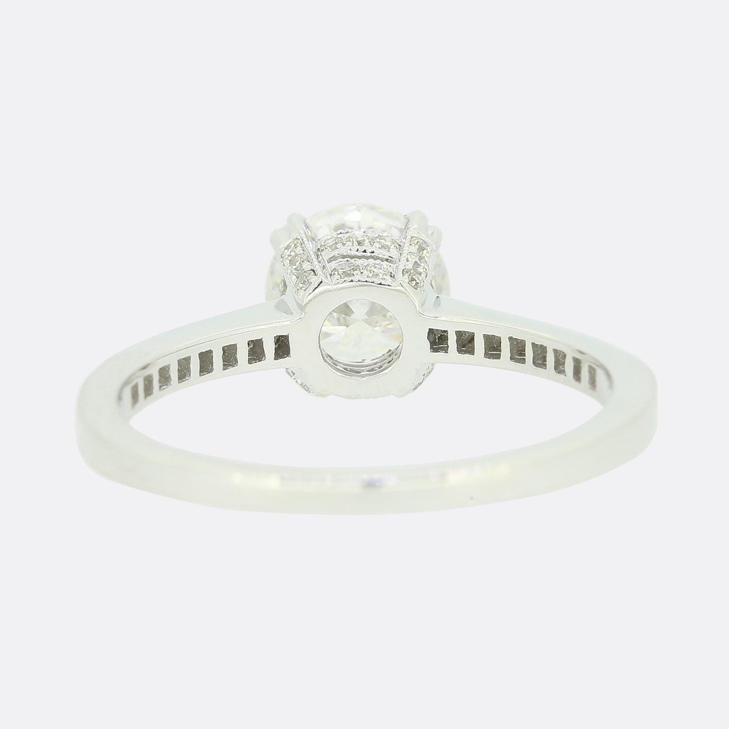 1.21 Carat Diamond Solitaire Engagement Ring In Good Condition For Sale In London, GB