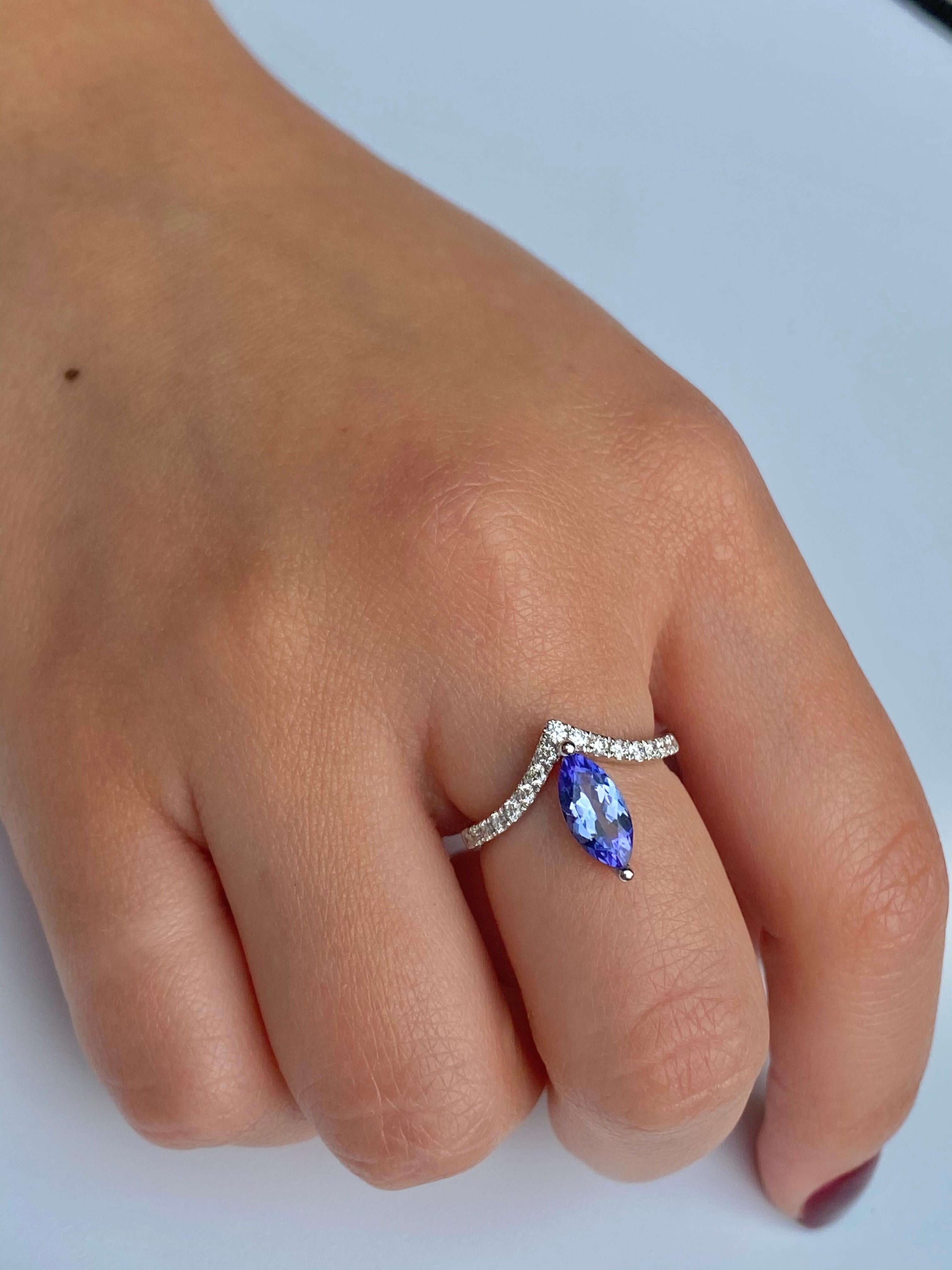 marquise tanzanite ring