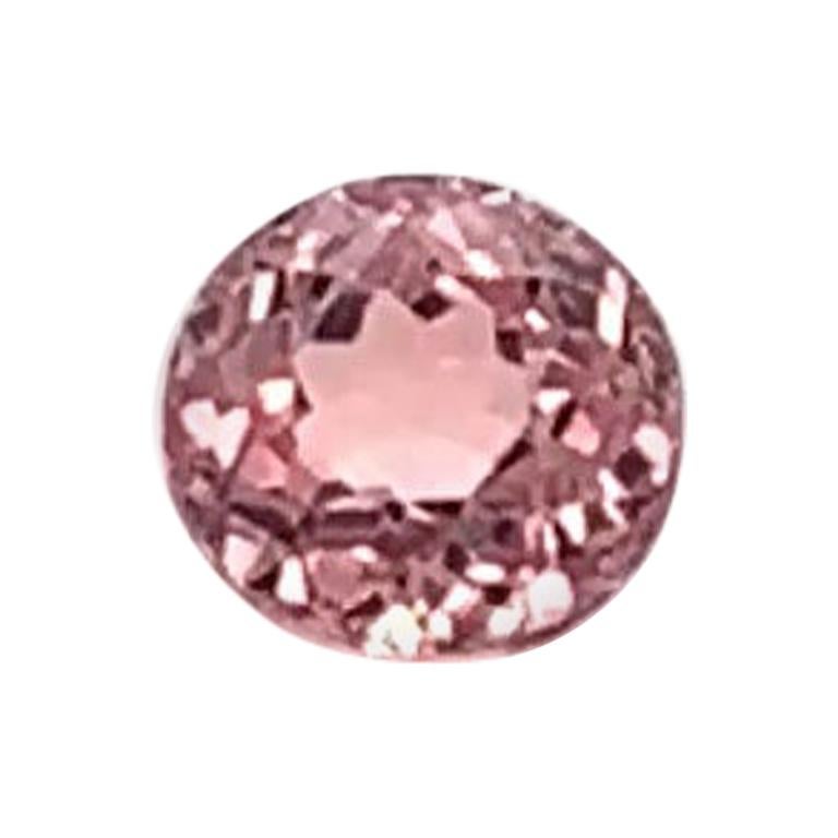 1.21 Carat Round Shape Peach Sapphire GIA Certified Unheated For Sale