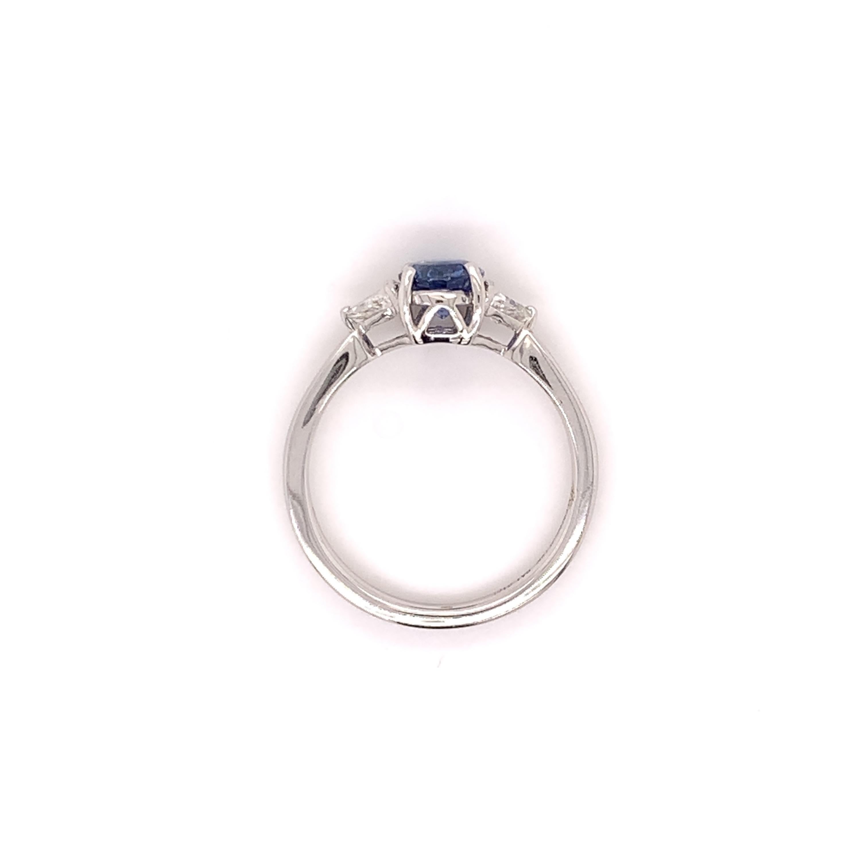 Contemporary Sapphire Diamond Bridal Ring