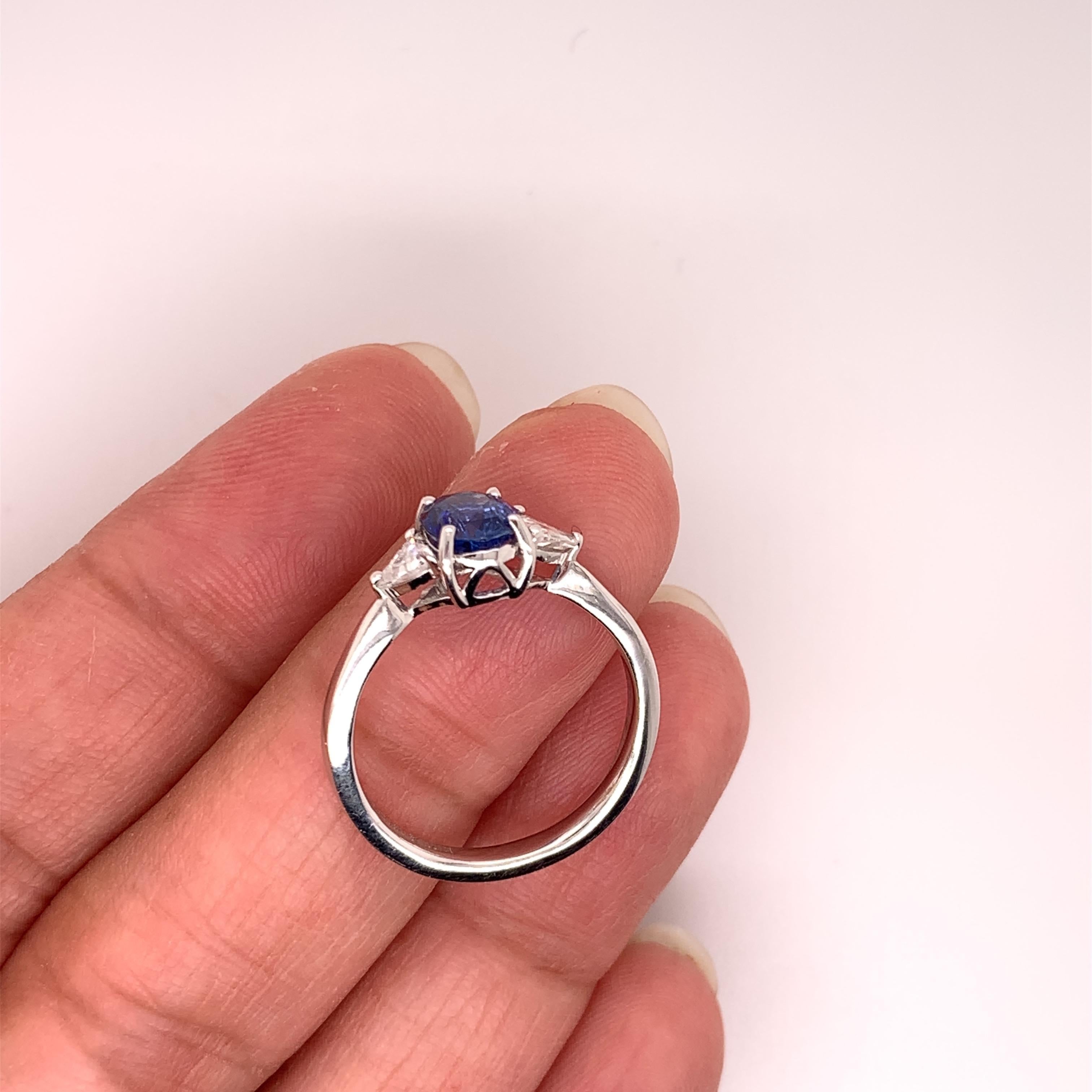 Oval Cut Sapphire Diamond Bridal Ring