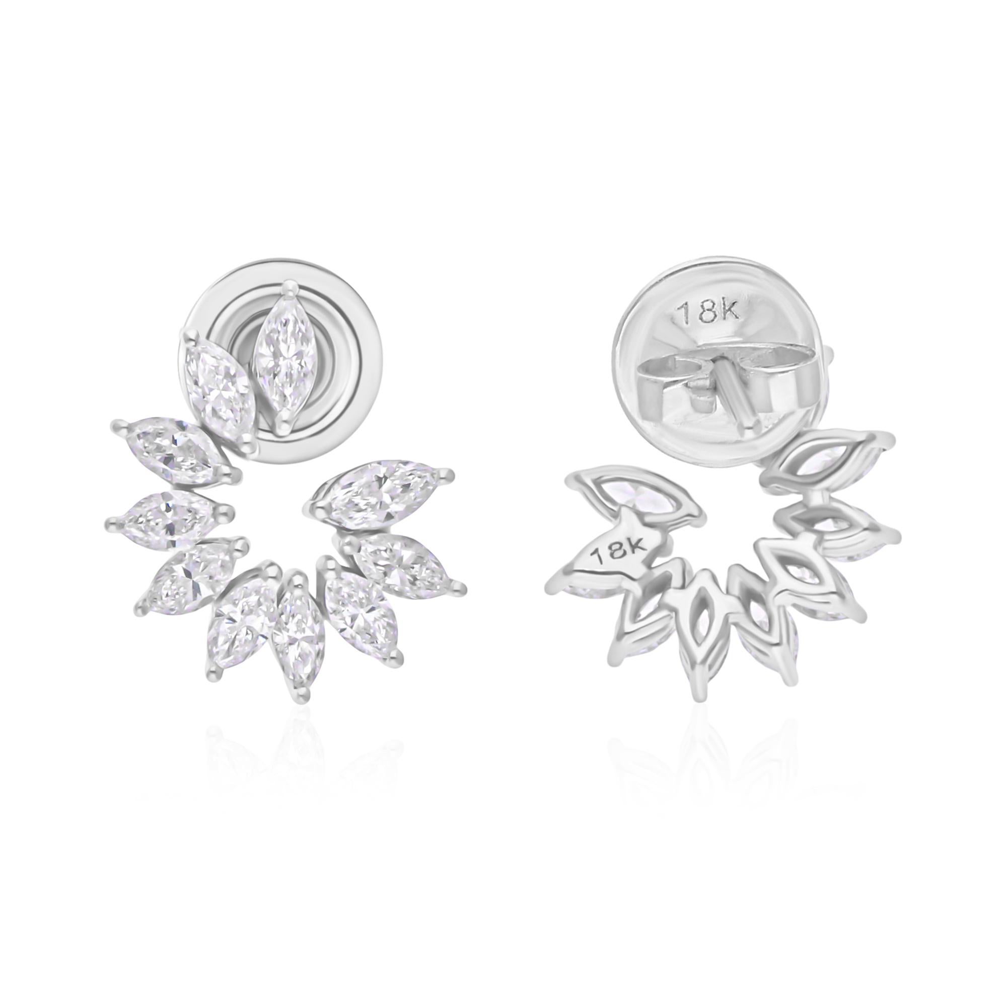 Cast from 18-karat gold, these exquisite earrings are handset with 1.21 carats of sparkling diamonds.

FOLLOW SPECTRUM JEWELS storefront to view the latest collection & exclusive pieces. Spectrum Jewels is proudly rated as a Top Seller on 1stdibs