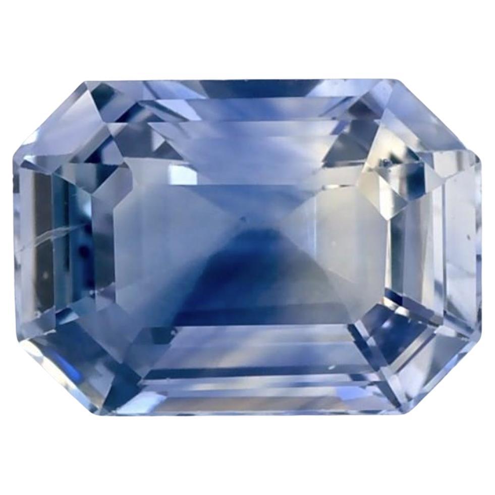 1.21 Ct Blue Sapphire Octagon Cut Loose Gemstone For Sale