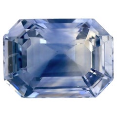 Pierre précieuse taille octogonale saphir bleu 1.21 carat