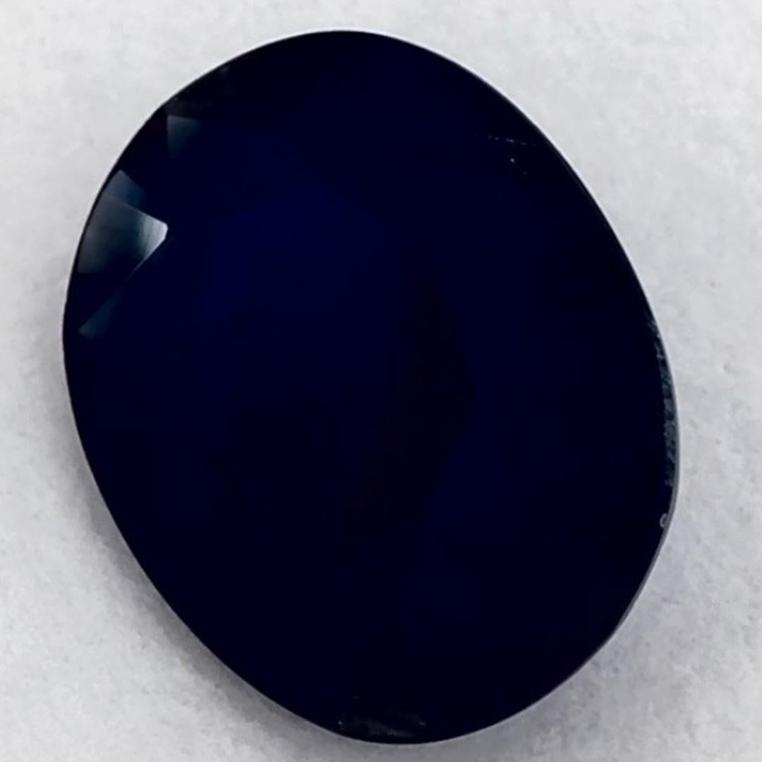 Taglio ovale 1.21 carati di zaffiro blu ovale sfuso in vendita