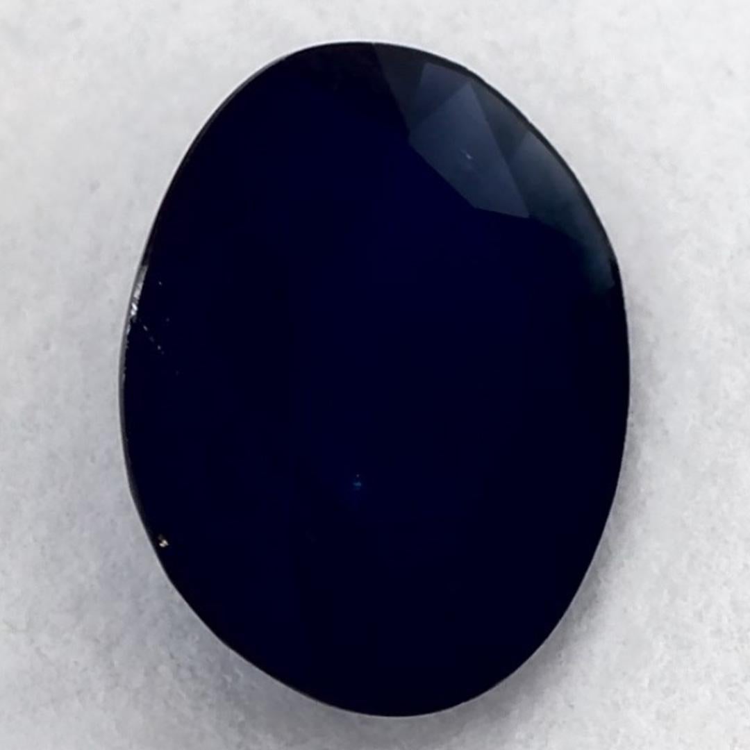 Donna 1.21 carati di zaffiro blu ovale sfuso in vendita