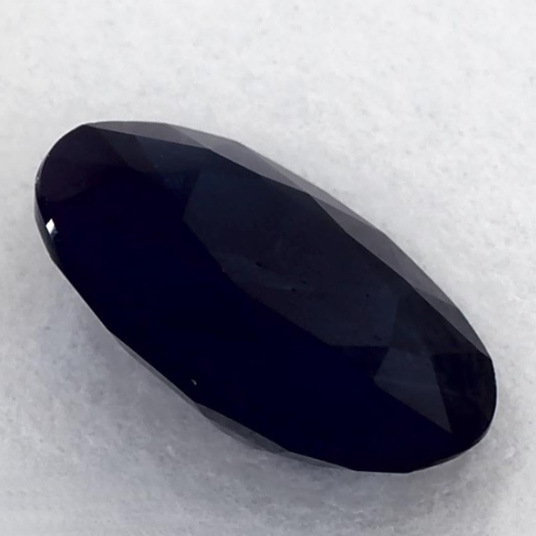 1.21 carati di zaffiro blu ovale sfuso in vendita 1
