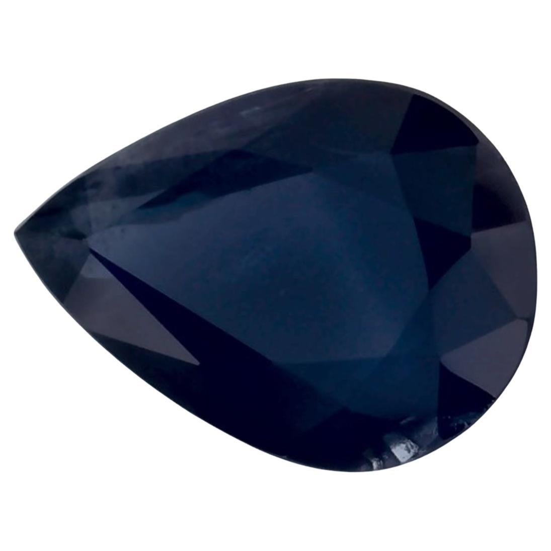 1.21 Ct Blue Sapphire Pear Loose Gemstone