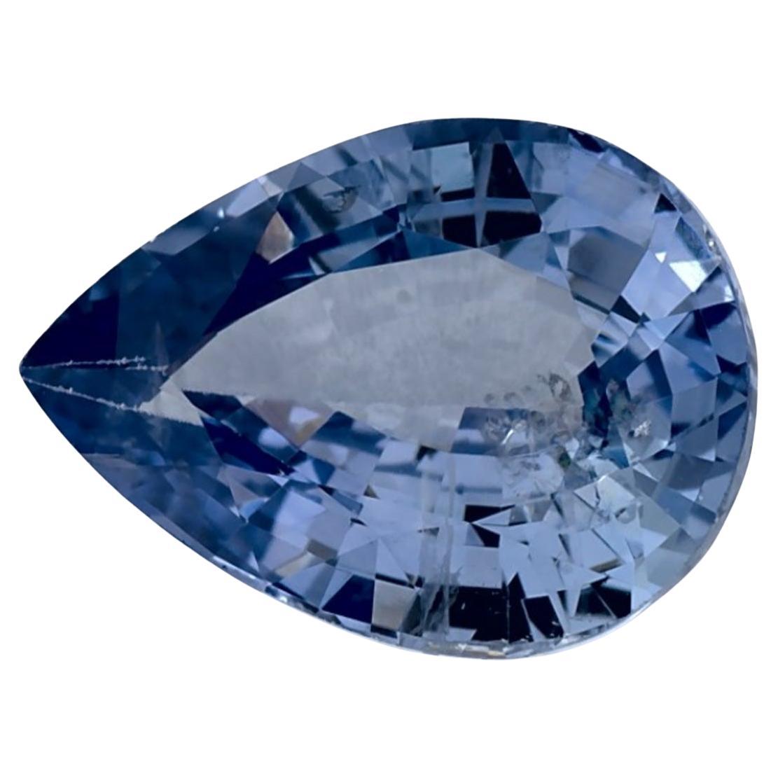 1.21 Ct Blue Sapphire Pear Loose Gemstone