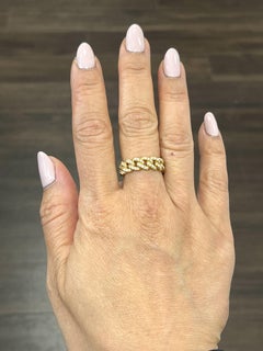 1.21 ct Gold Chain Link Diamond Band