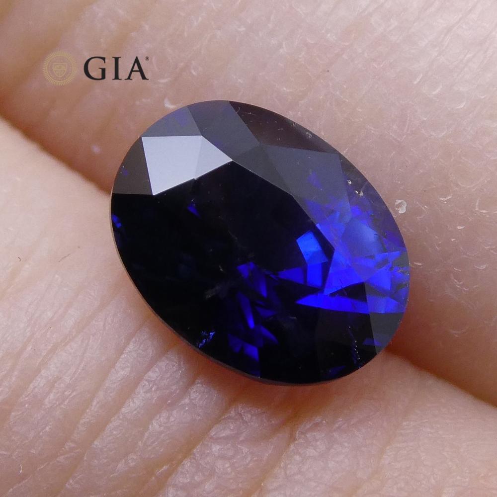 Saphir ovale bleu vif certifié GIA, non chauffé, de 1,21 carat, Sri Lanka Neuf - En vente à Toronto, Ontario