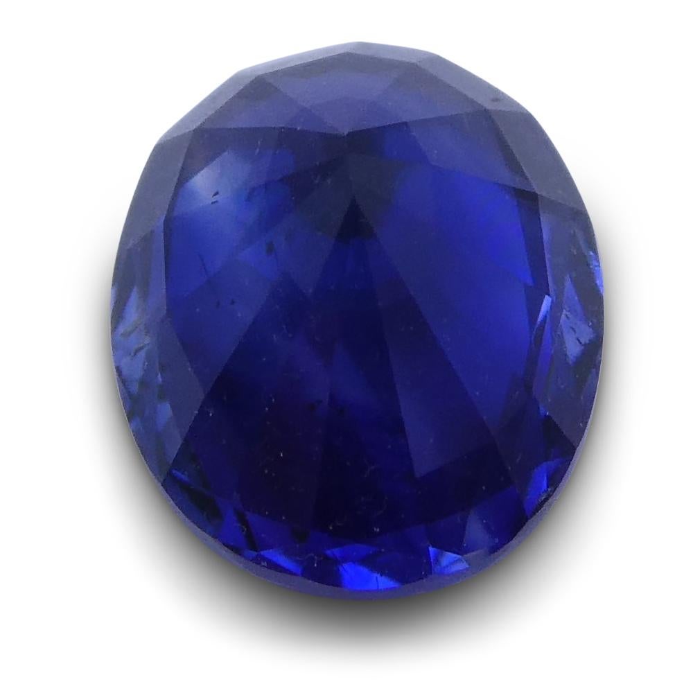 1.21 Ct Vivid Blue Sapphire Oval GIA Certified Unheated, Sri Lanka In New Condition For Sale In Toronto, Ontario