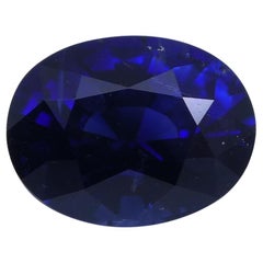 Saphir ovale bleu vif certifié GIA, non chauffé, de 1,21 carat, Sri Lanka
