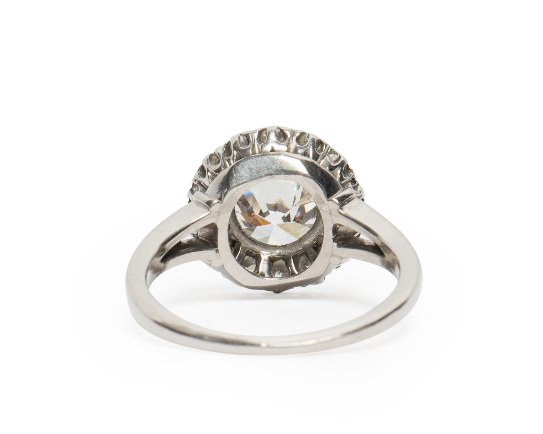 Art Deco 1.21 GIA Certified Carat Diamond Platinum Engagement Ring For Sale