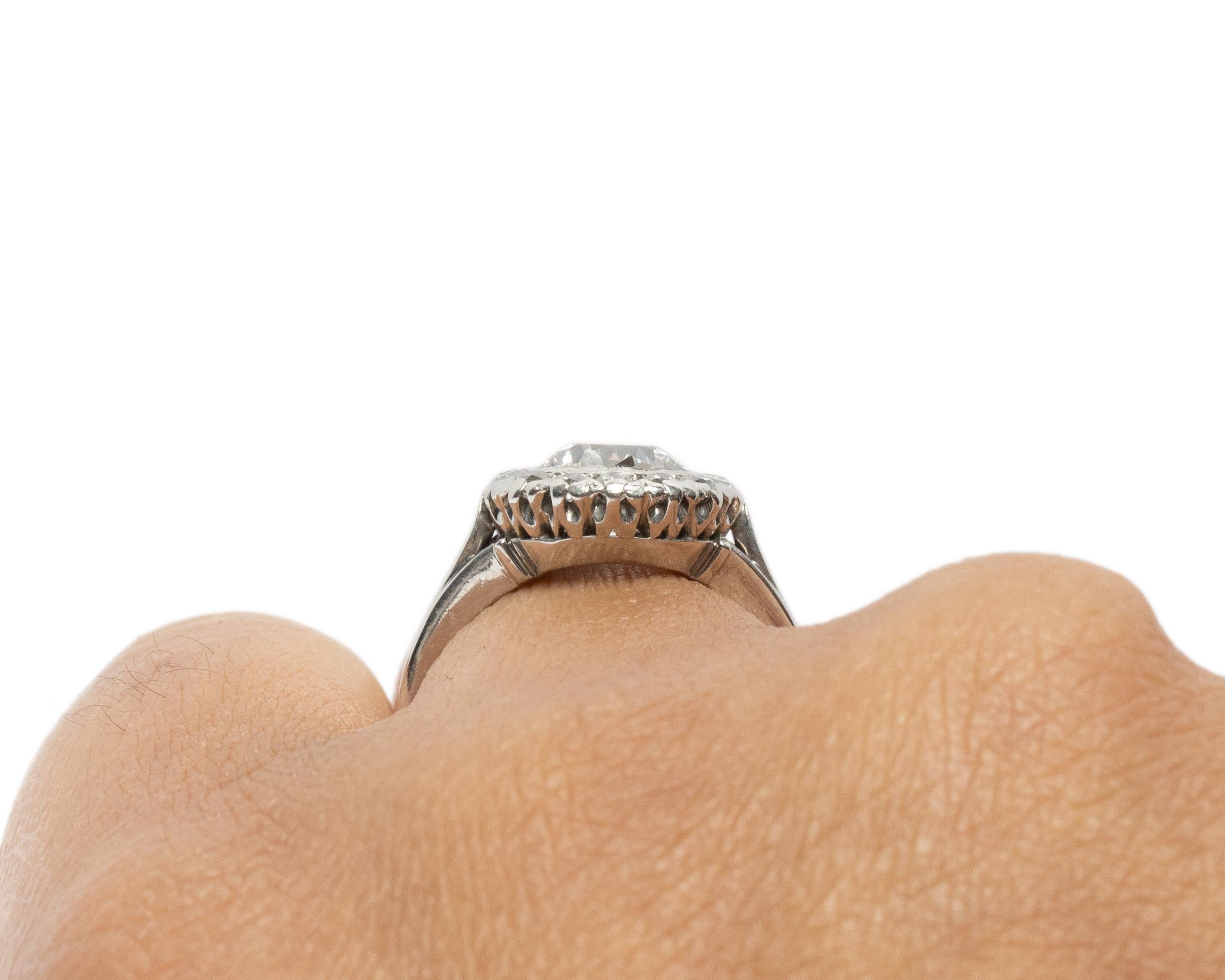 Bague de fiançailles en platine avec diamant certifié par le GIA de 1,21 carat Pour femmes en vente