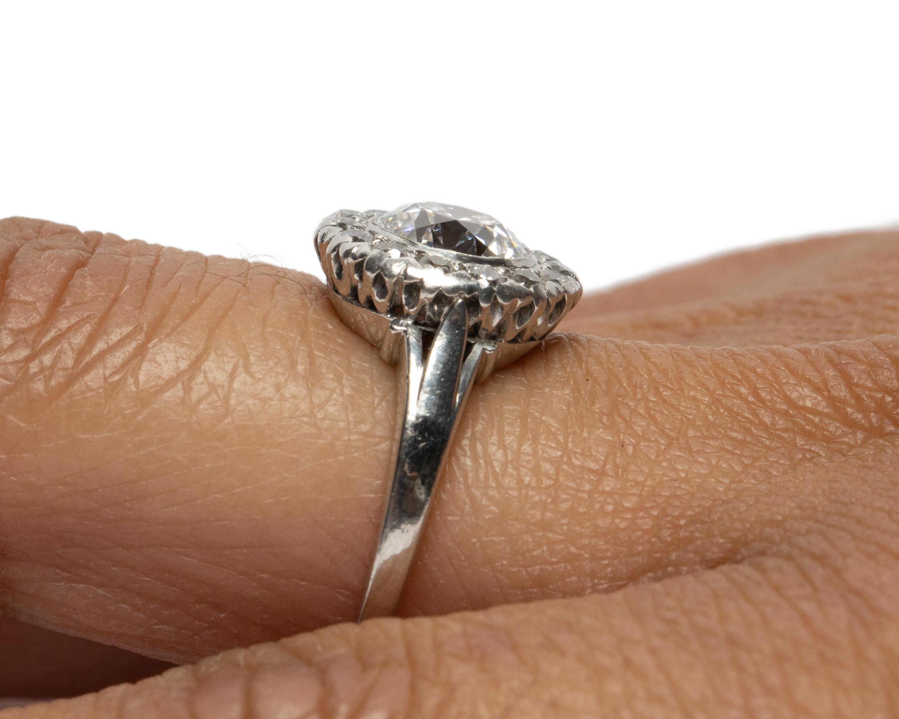 Women's 1.21 GIA Certified Carat Diamond Platinum Engagement Ring For Sale