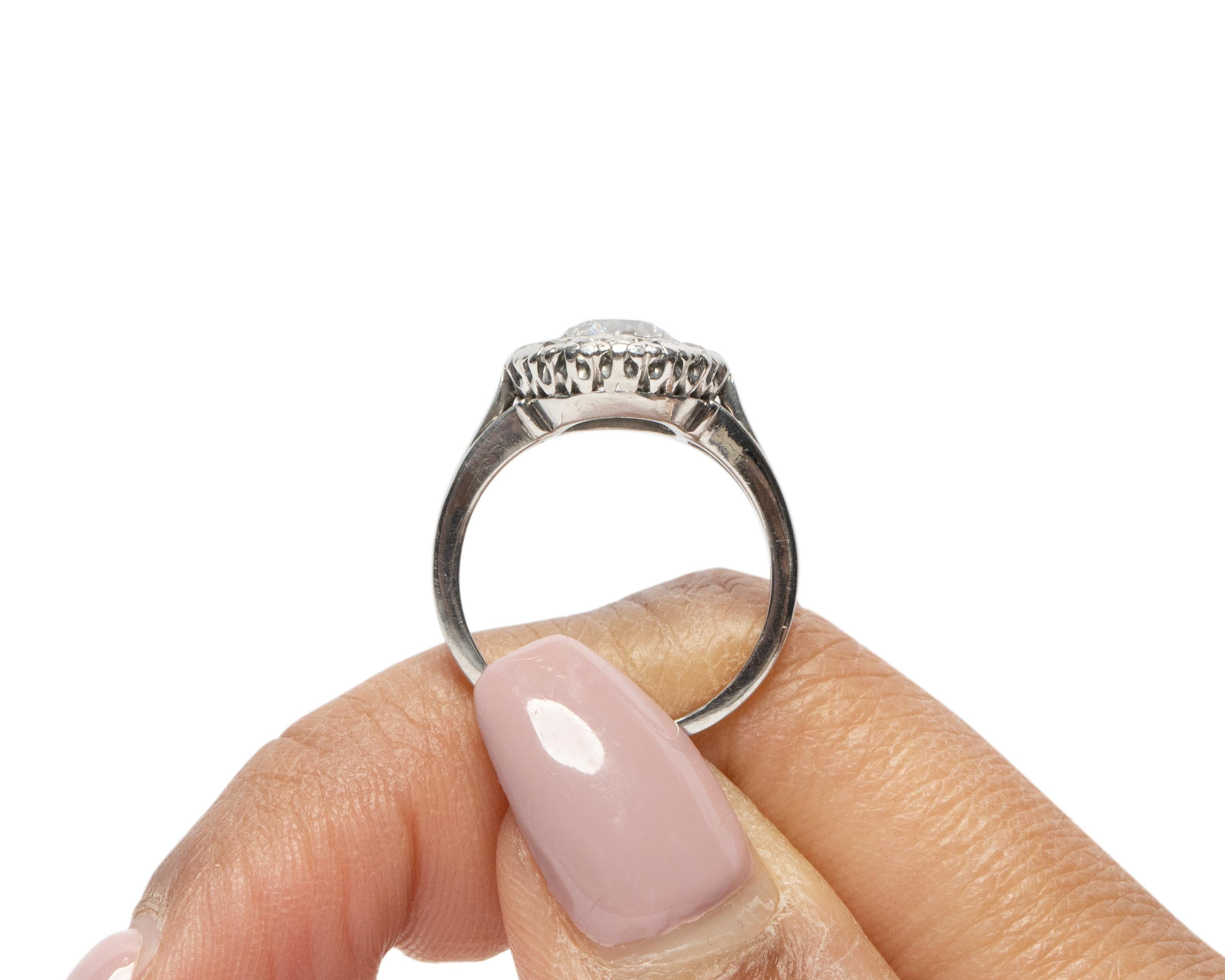 1.21 GIA Certified Carat Diamond Platinum Engagement Ring For Sale 1