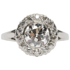 1.21 GIA Certified Carat Diamond Platinum Engagement Ring