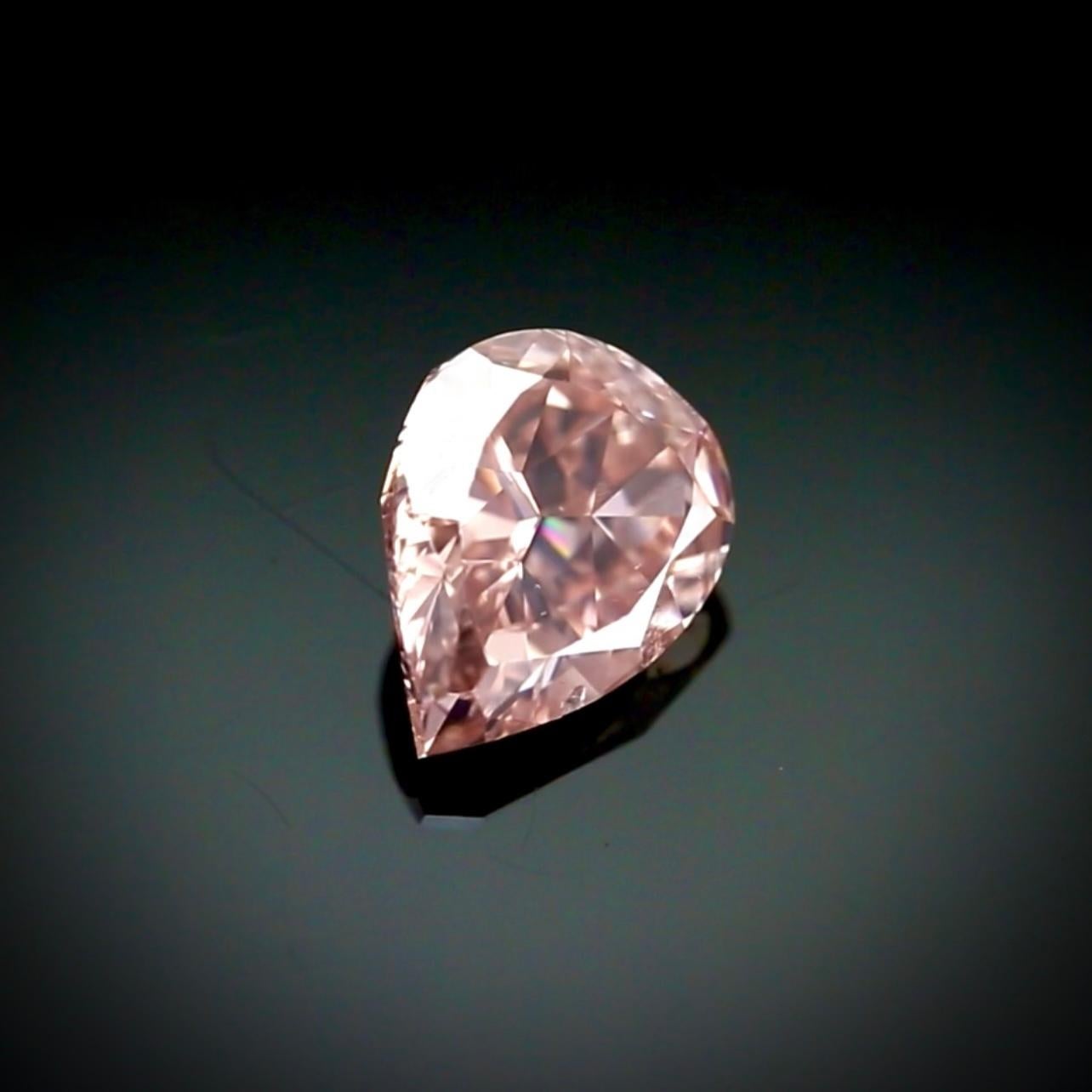 1,21 Birnenform Fancy Brown-Pink Diamond SI2 Reinheit - GIA zertifiziert (Tropfenschliff) im Angebot