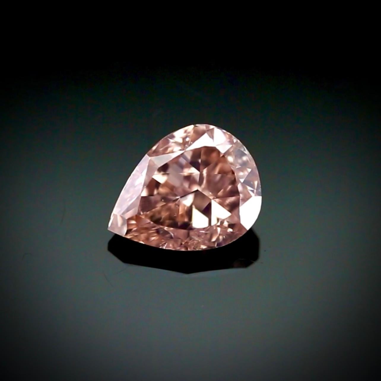 1,21 Birnenform Fancy Brown-Pink Diamond SI2 Reinheit - GIA zertifiziert im Angebot 1