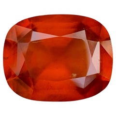 12.10 Carat Natural Loose Orange Hessonite Garnet Cushion Cut African Gemstone