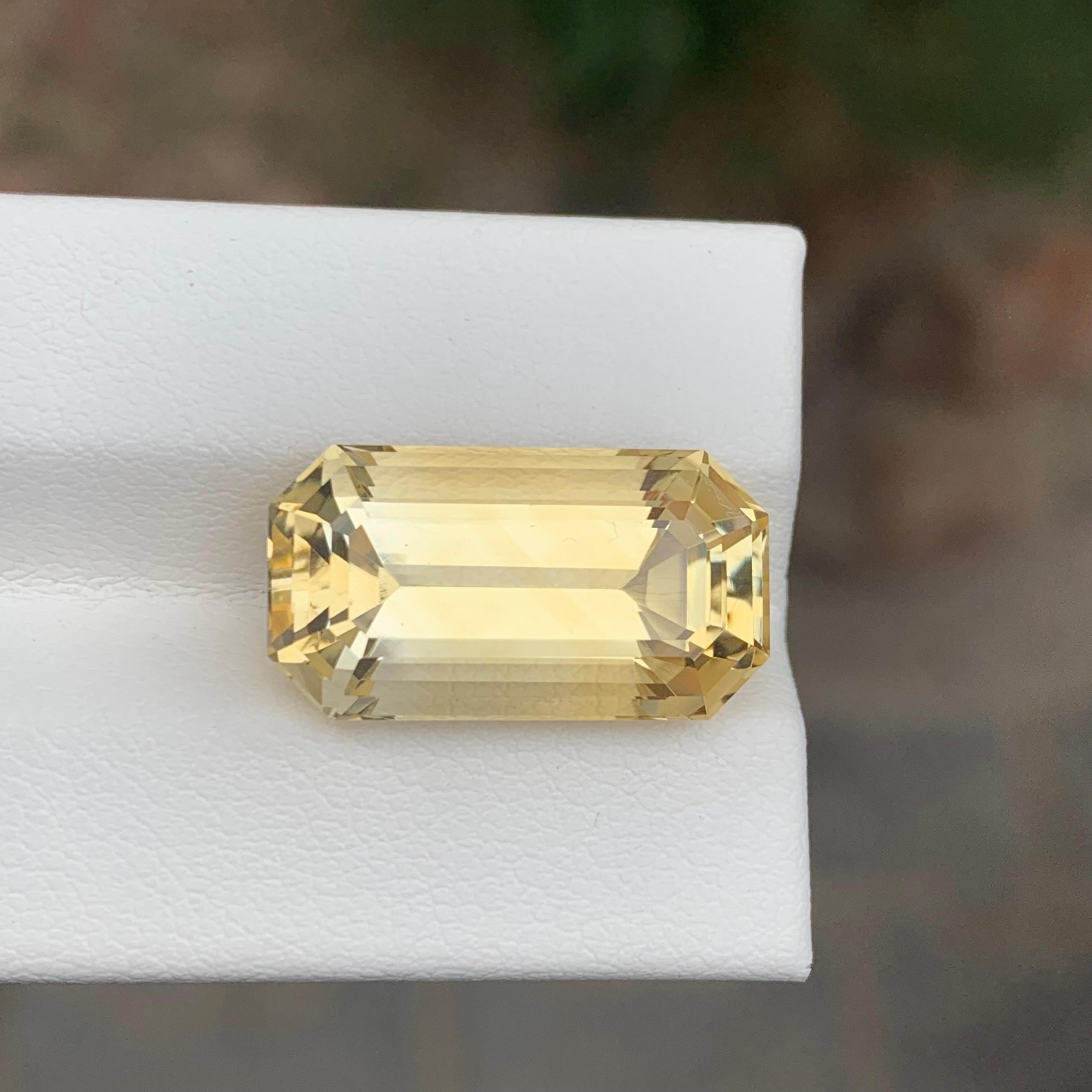12.10 Karat natürlicher loser gelber Citrin Smaragd Form Edelstein für Damen oder Herren im Angebot