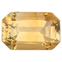12.10 Carat Natural Loose Yellow Citrine Octagon Shape Gemstone