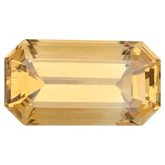 12.10 Carat Natural Loose Yellow Citrine Octagonal Cut Gemstone