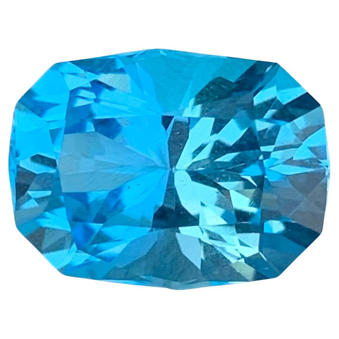 12.10 Carat Stunning Faceted Sky Blue Topaz Fancy Cut Gem