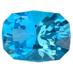 12,10 quilates gema facetada de topacio azul cielo talla fantasía