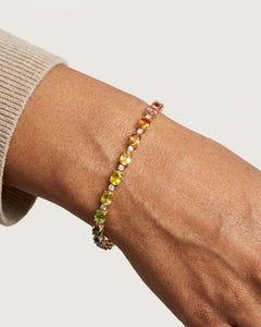 Armband mit natürlichen Saphiren (insgesamt 12,10 Karat) und einem Diamanten (0,70 Karat, HI VS) aus 14-karätigem Gold