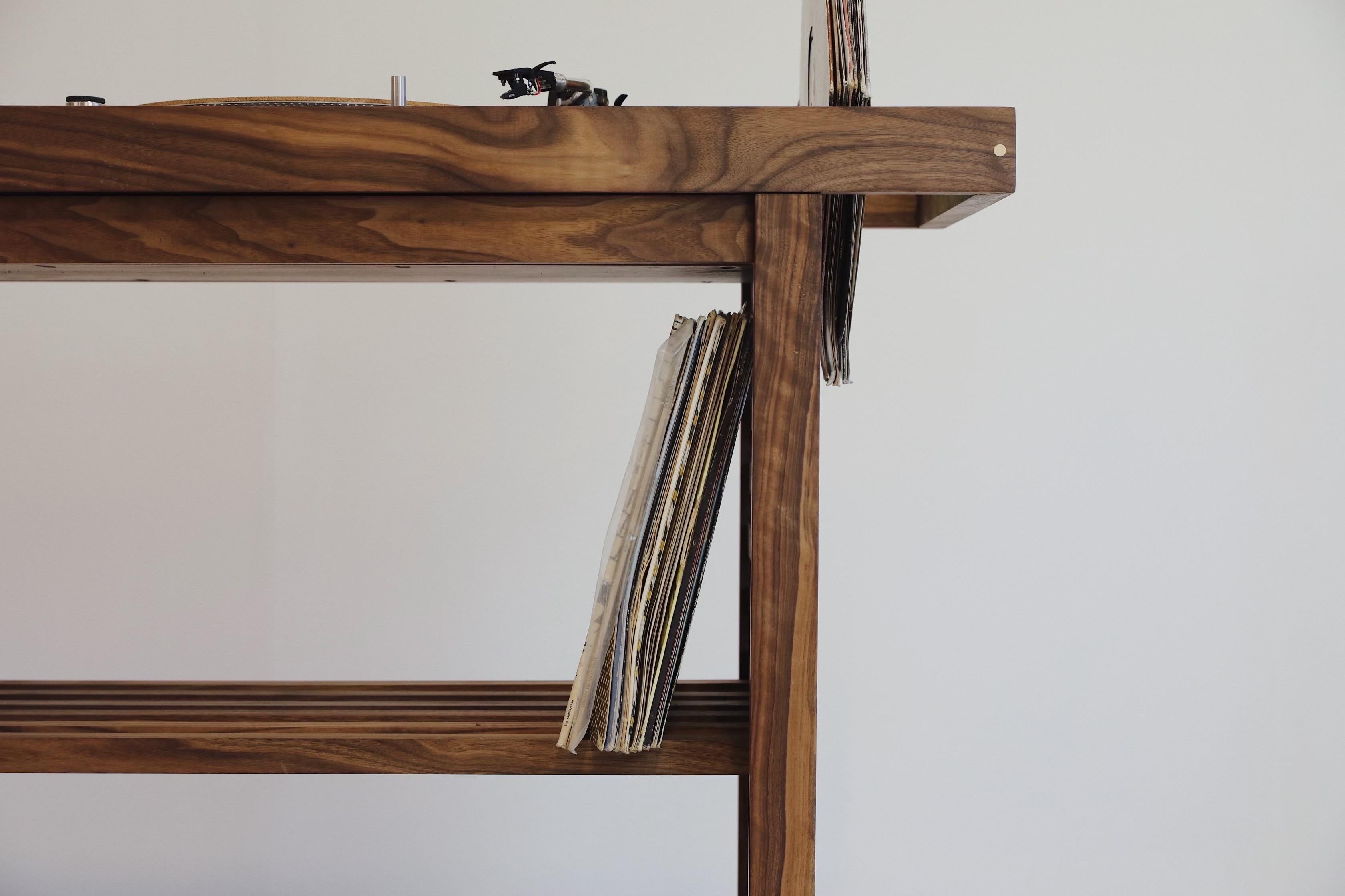 wooden dj table