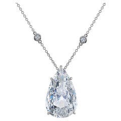 12.12 Carat Pear-Shaped Diamond Pendant, GIA Certified, Type IIa