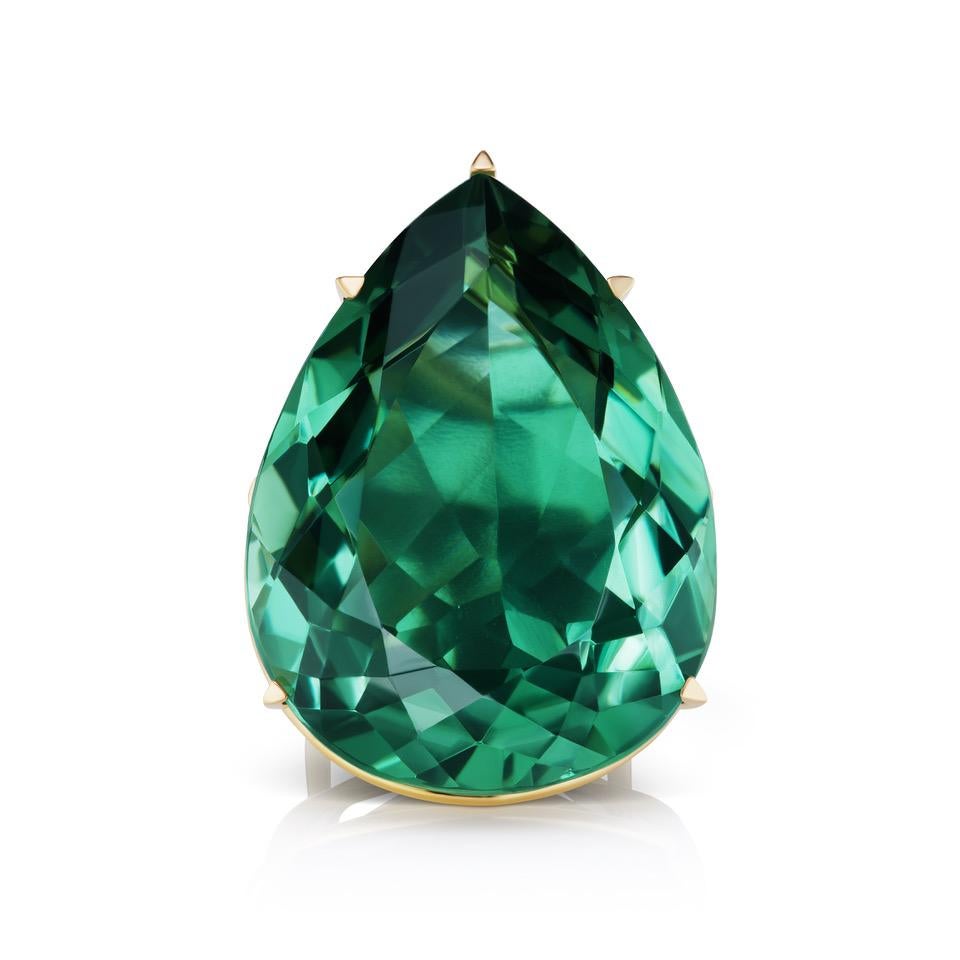 Large 121.25 Carat Pear Shape Unusual Green Amethyst Vermeil Statement Ring
measures 1 3/4inches down the finger, 1 1/4inches across the finger and 1/2inch high off the finger.