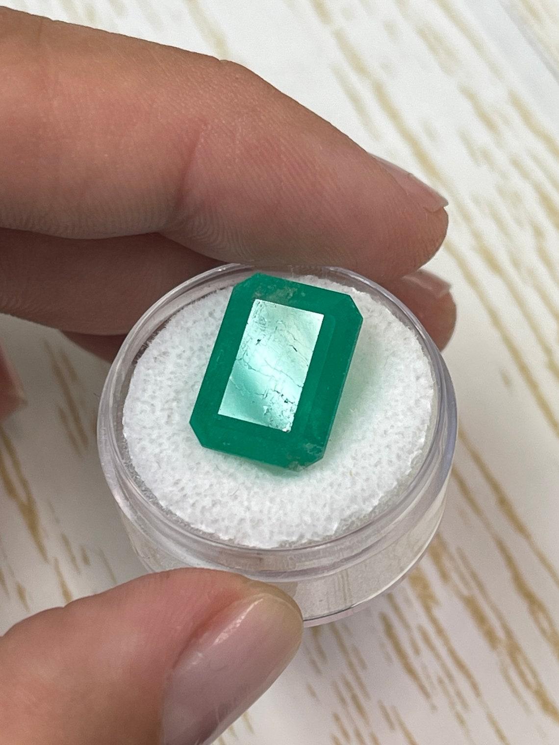 12.13ct Fine Muzo Green Emerald Cut Gem 15.5x11.5 Genuine May Birthstone In New Condition For Sale In Jupiter, FL