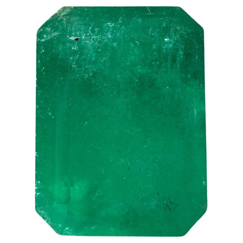 12.13ct Fine Muzo Green Emerald Cut Gem 15.5x11.5 Genuine May Birthstone