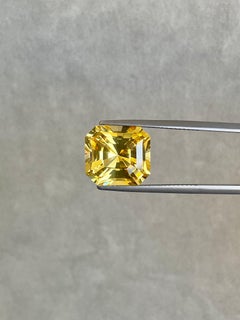 12.14 Carats Unheated Yellow Sapphire Octagon